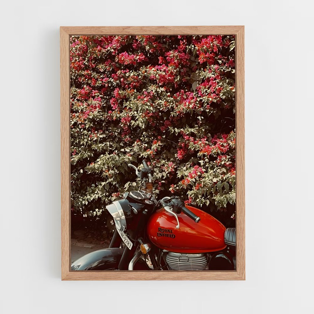 Poster Moto Fleurie – affiche Royal Enfield (vue 4)